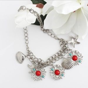 NWT SILVER OCEAN THEME NECKLACE/BRACELET